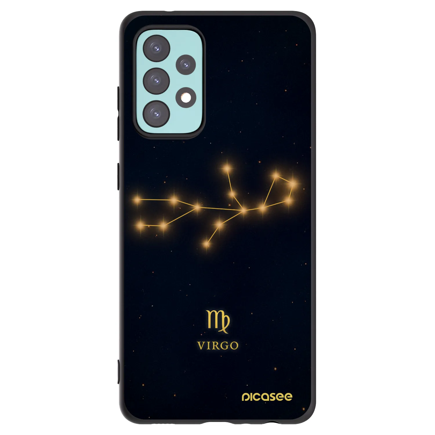 Picasee Μαύρη θήκη σιλικόνης για Samsung Galaxy A72 A725F - VIRGO