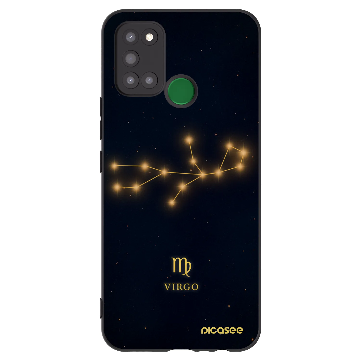 Picasee Μαύρη θήκη σιλικόνης για Realme 7i - VIRGO