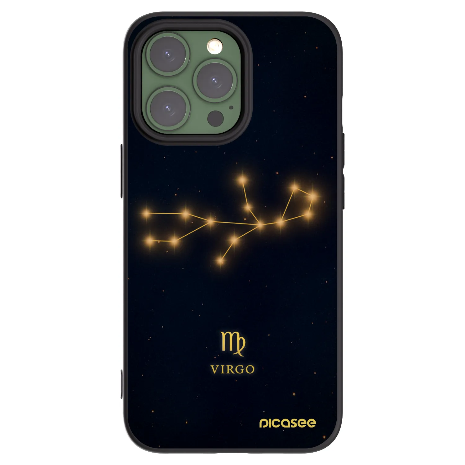 Picasee Μαύρη θήκη σιλικόνης για Apple iPhone 13 Pro - VIRGO