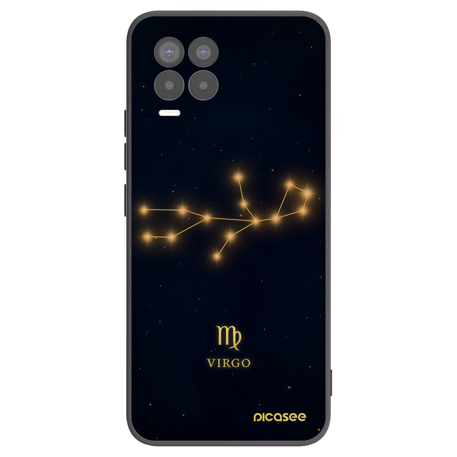 Picasee Μαύρη θήκη σιλικόνης για Realme 8 4G - VIRGO
