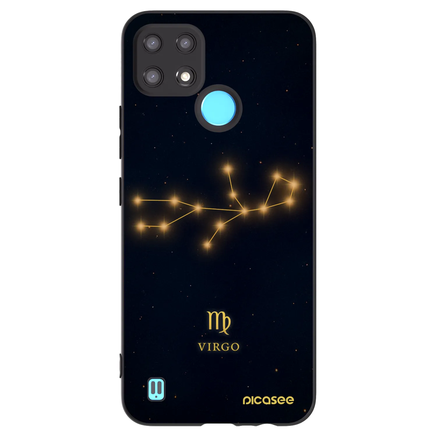 Picasee Μαύρη θήκη σιλικόνης για Realme C21 - VIRGO