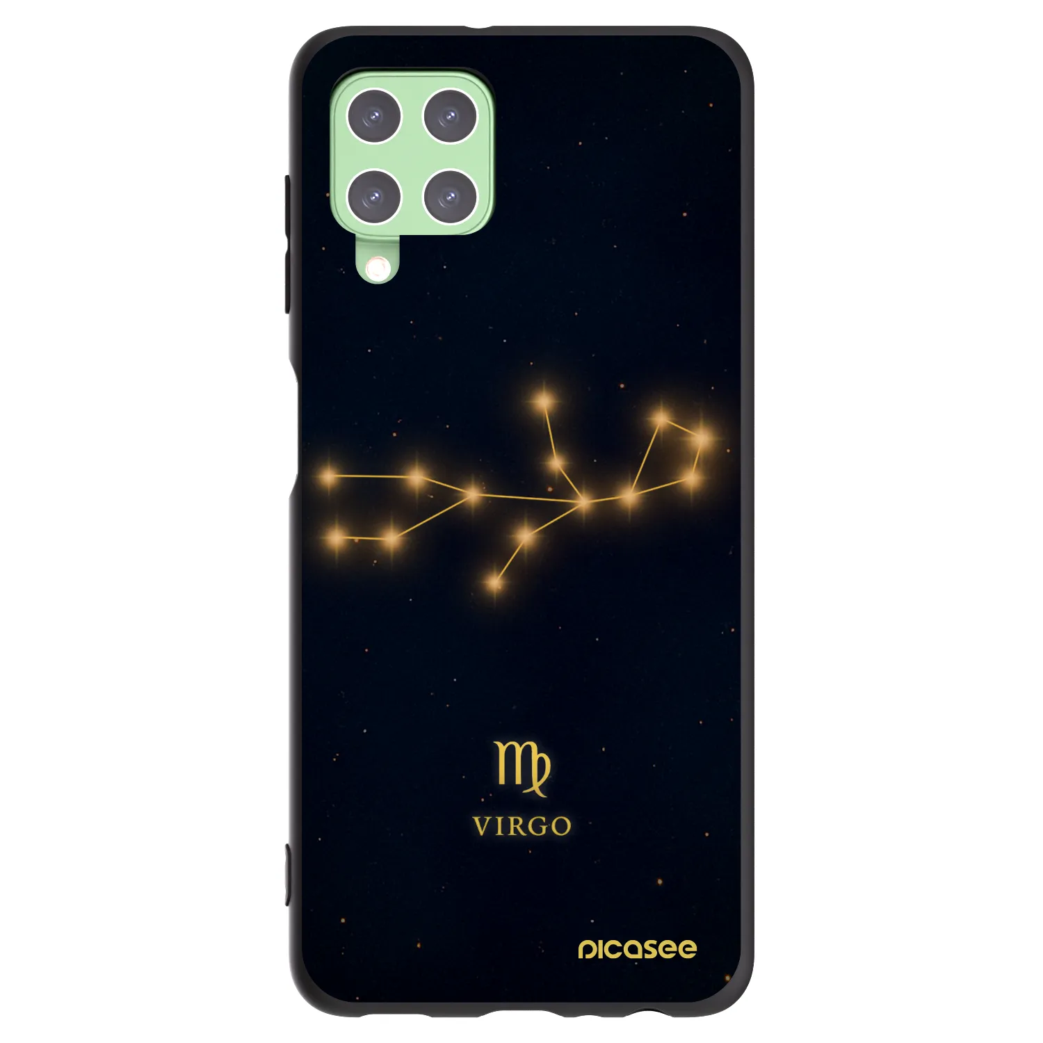 Picasee Μαύρη θήκη σιλικόνης για Samsung Galaxy A22 A225F 4G - VIRGO