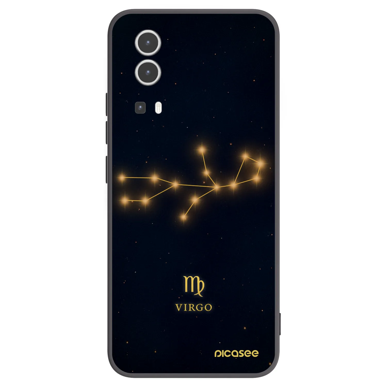 Picasee Μαύρη θήκη σιλικόνης για Vivo Y72 5G - VIRGO