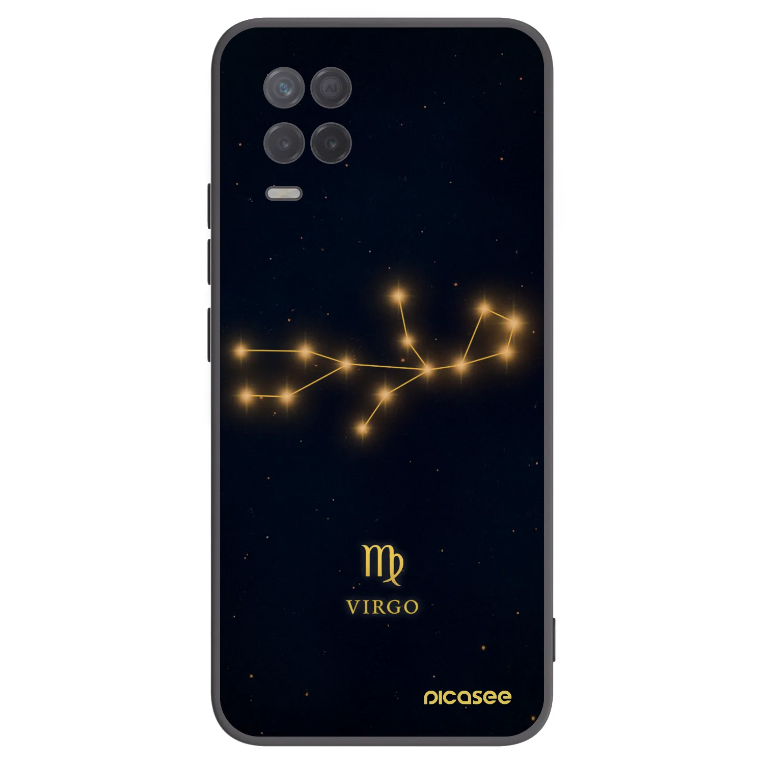 Picasee Μαύρη θήκη σιλικόνης για Realme 8 5G - VIRGO
