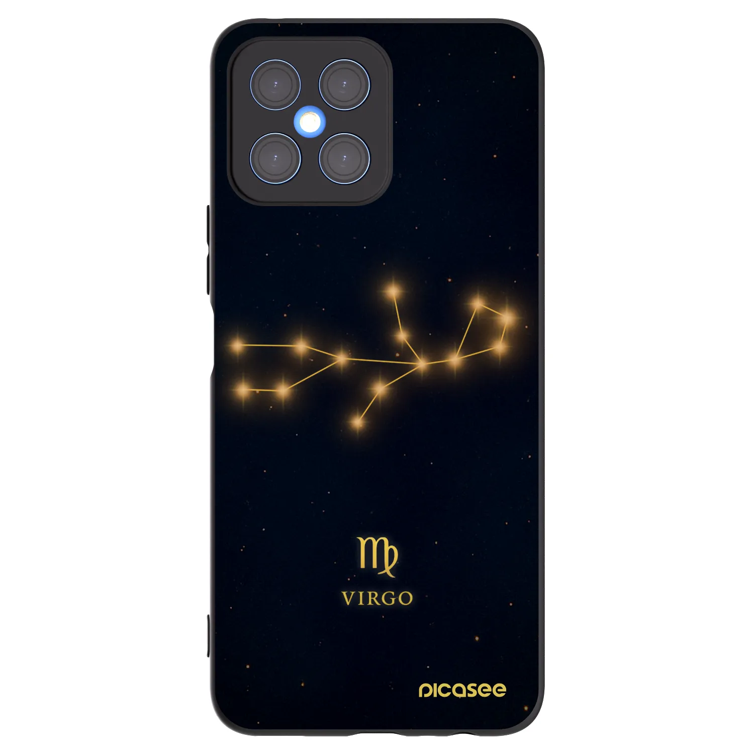 Picasee Μαύρη θήκη σιλικόνης για Honor X8 4G - VIRGO