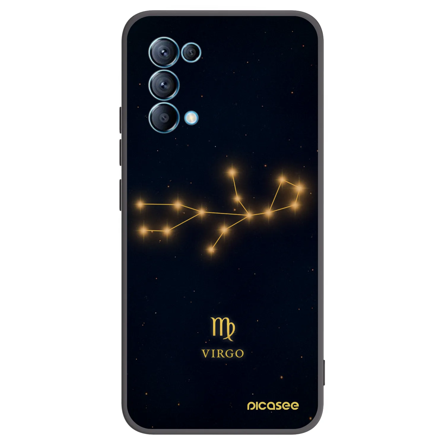 Picasee Μαύρη θήκη σιλικόνης για OPPO Reno 5 5G - VIRGO