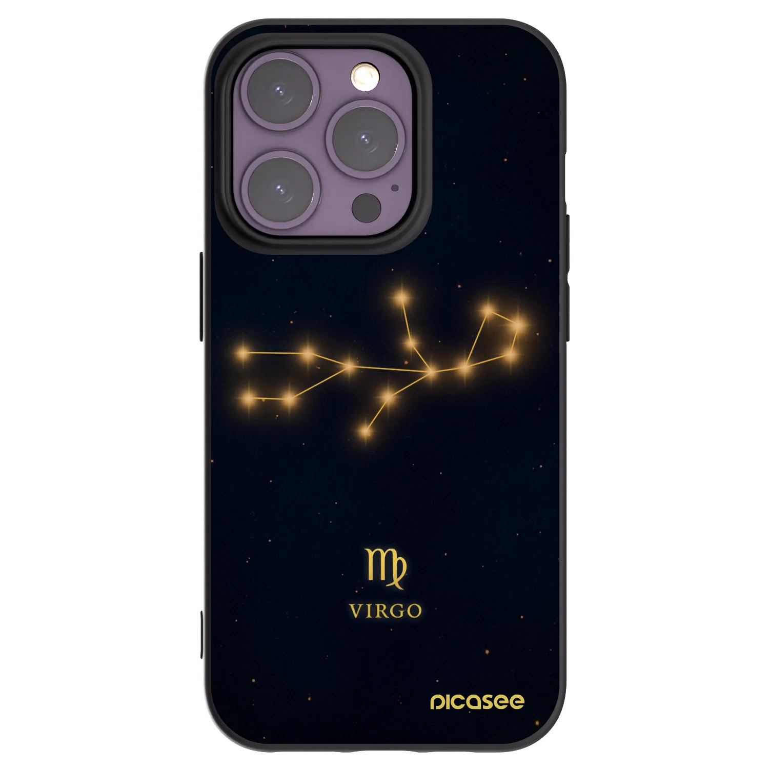 Picasee Μαύρη θήκη σιλικόνης για Apple iPhone 14 Pro - VIRGO