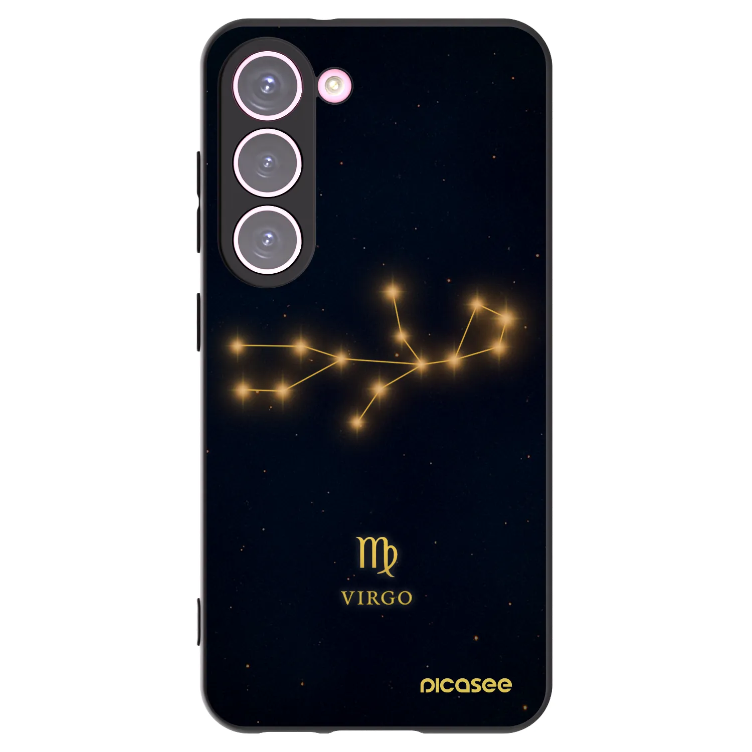 Picasee Μαύρη θήκη σιλικόνης για Samsung Galaxy S23 5G - VIRGO