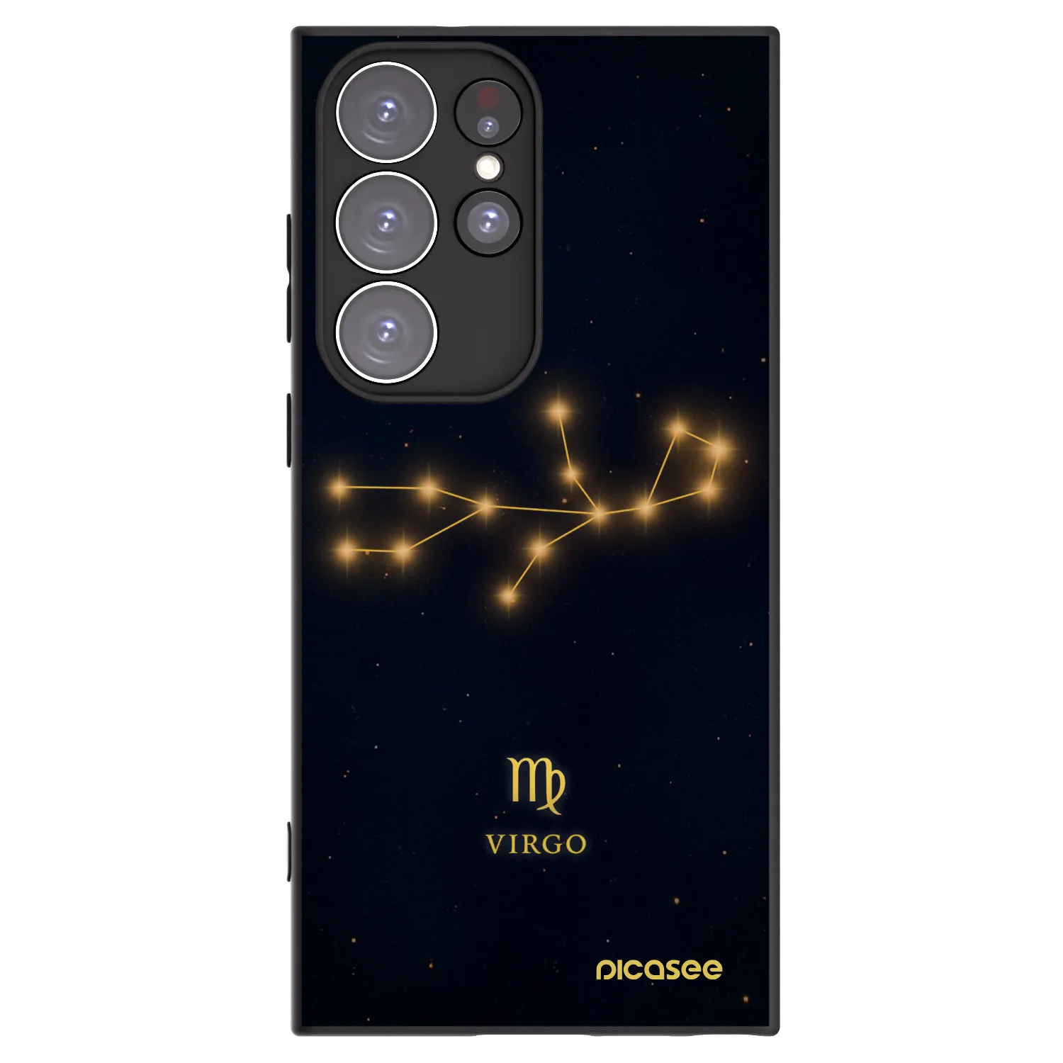 Picasee Μαύρη θήκη σιλικόνης για Samsung Galaxy S23 Ultra 5G - VIRGO