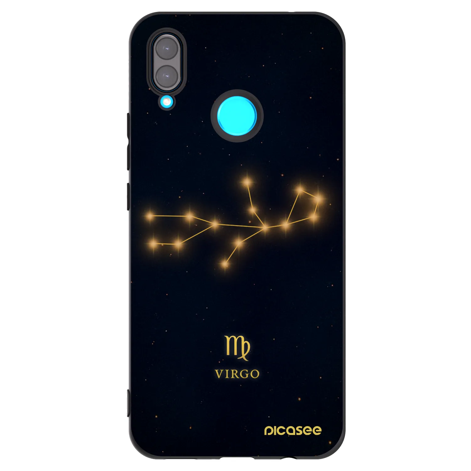 Picasee Μαύρη θήκη σιλικόνης για Huawei Nova 3 - VIRGO