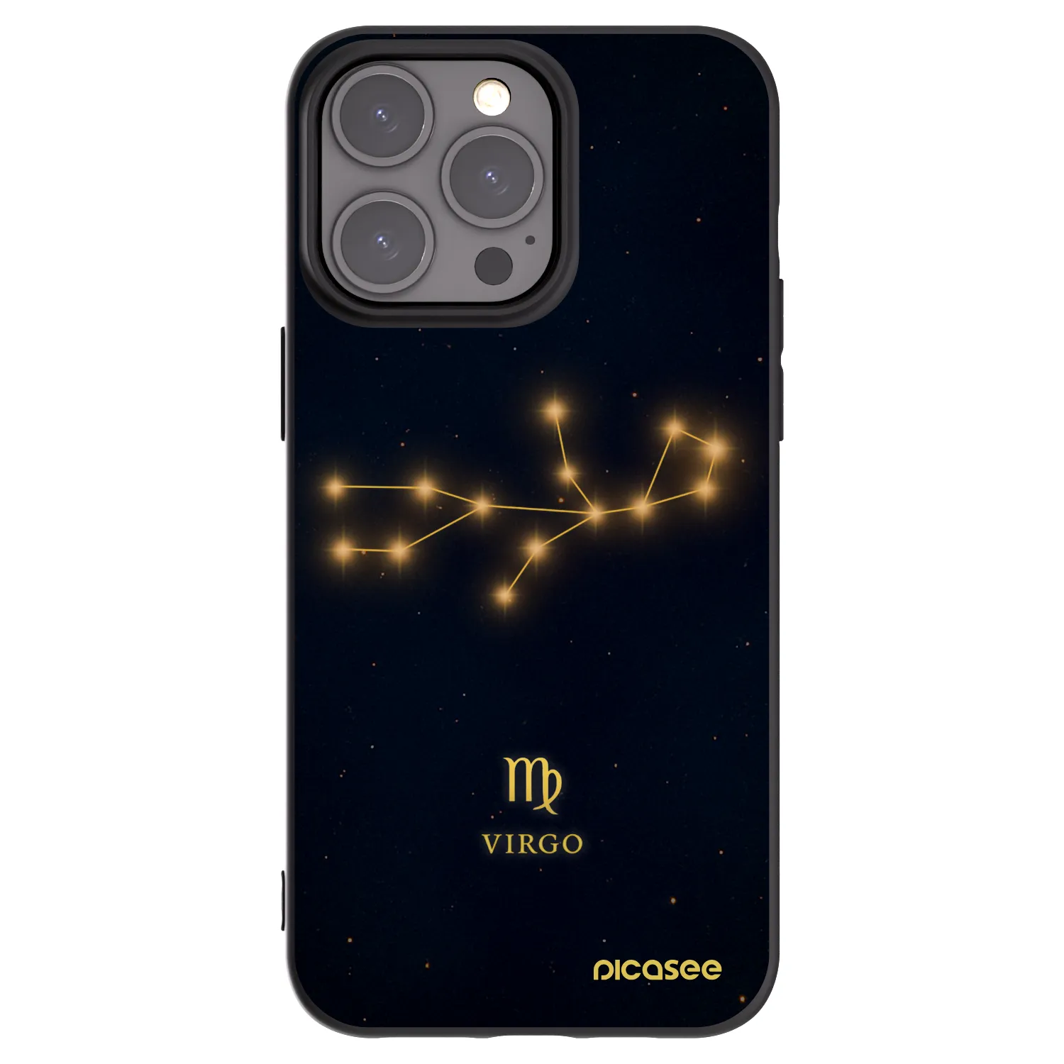 Picasee Μαύρη θήκη σιλικόνης για Apple iPhone 15 Pro Max - VIRGO