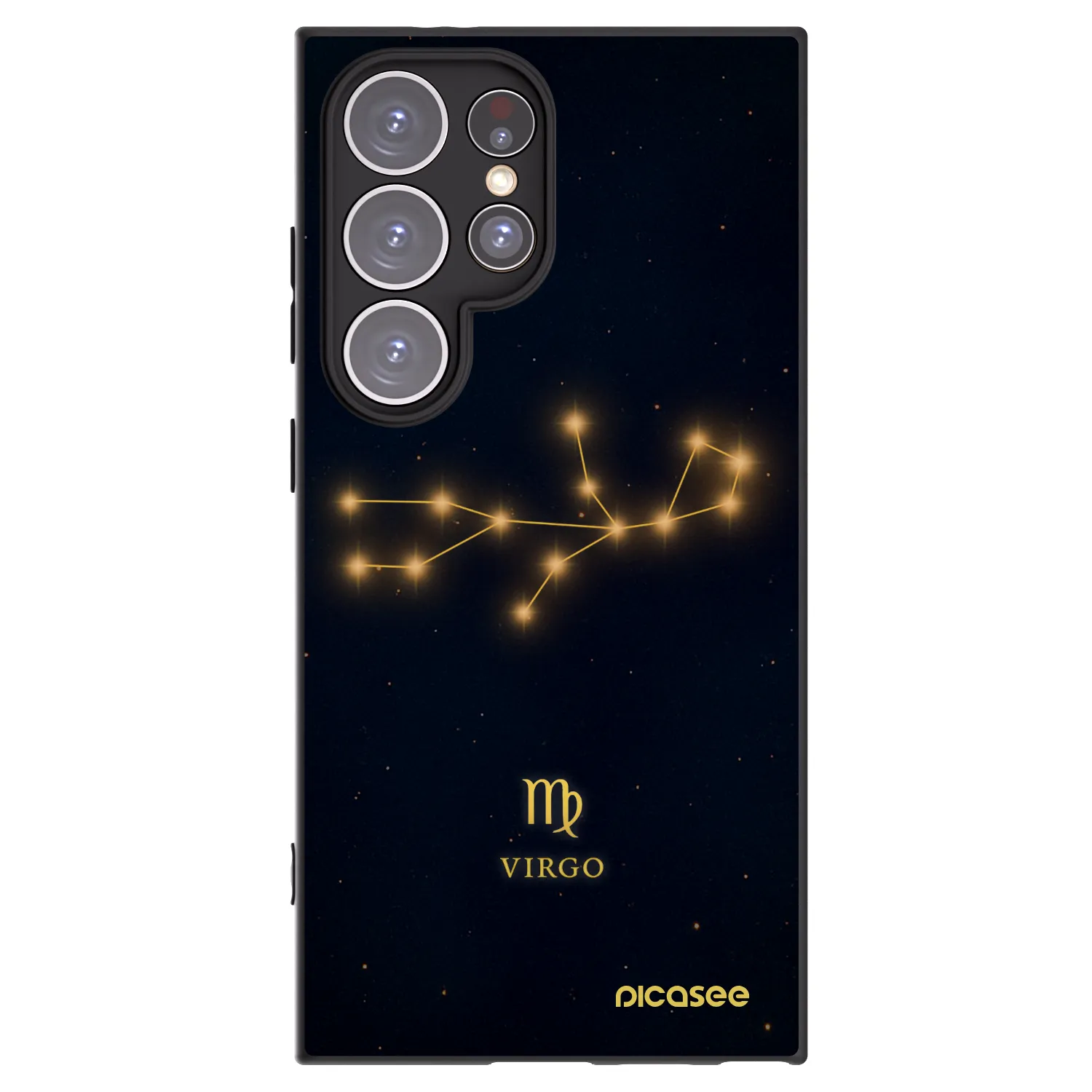 Picasee Μαύρη θήκη σιλικόνης για Samsung Galaxy S24 Ultra S928B 5G - VIRGO