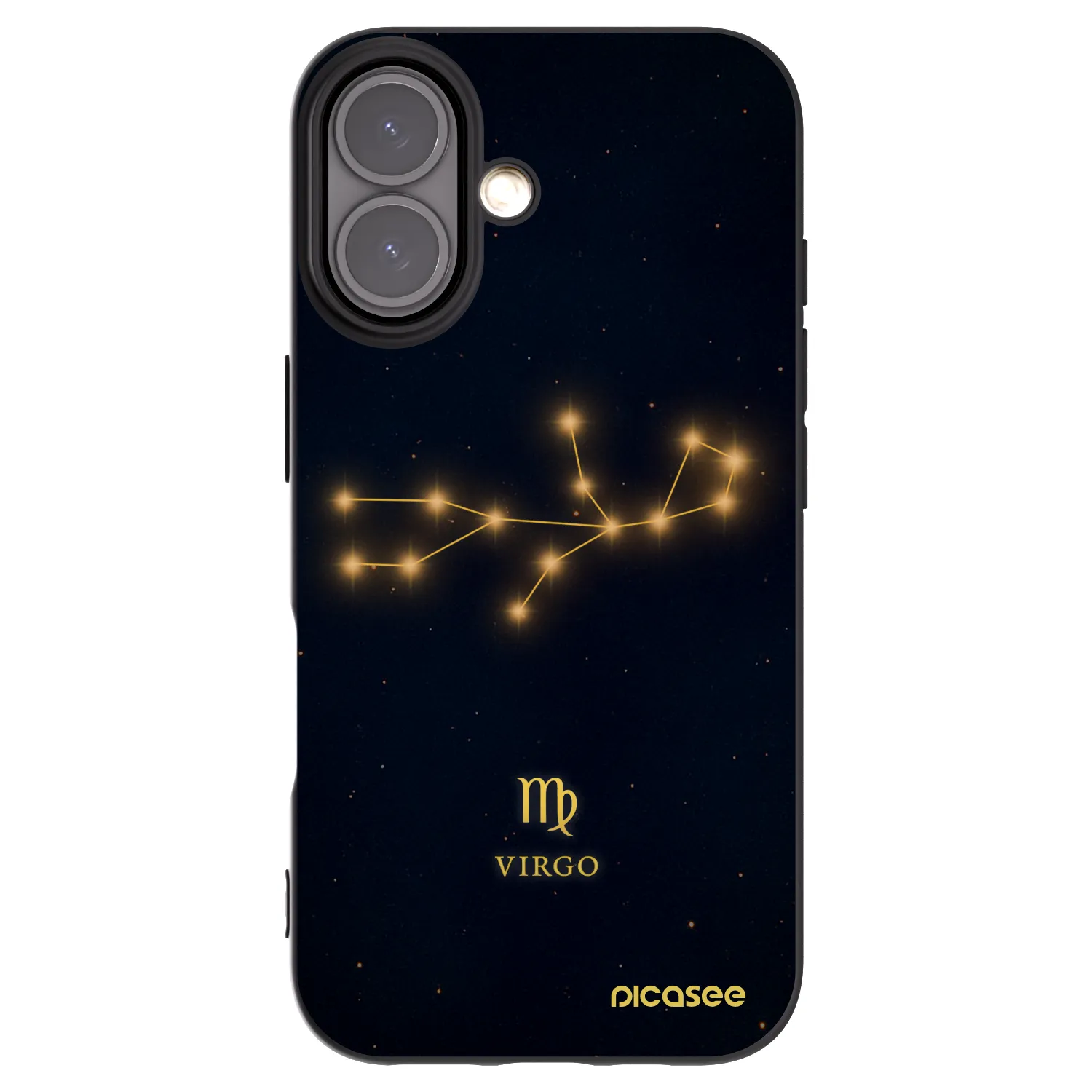 Picasee Μαύρη θήκη σιλικόνης για Apple iPhone 16 - VIRGO