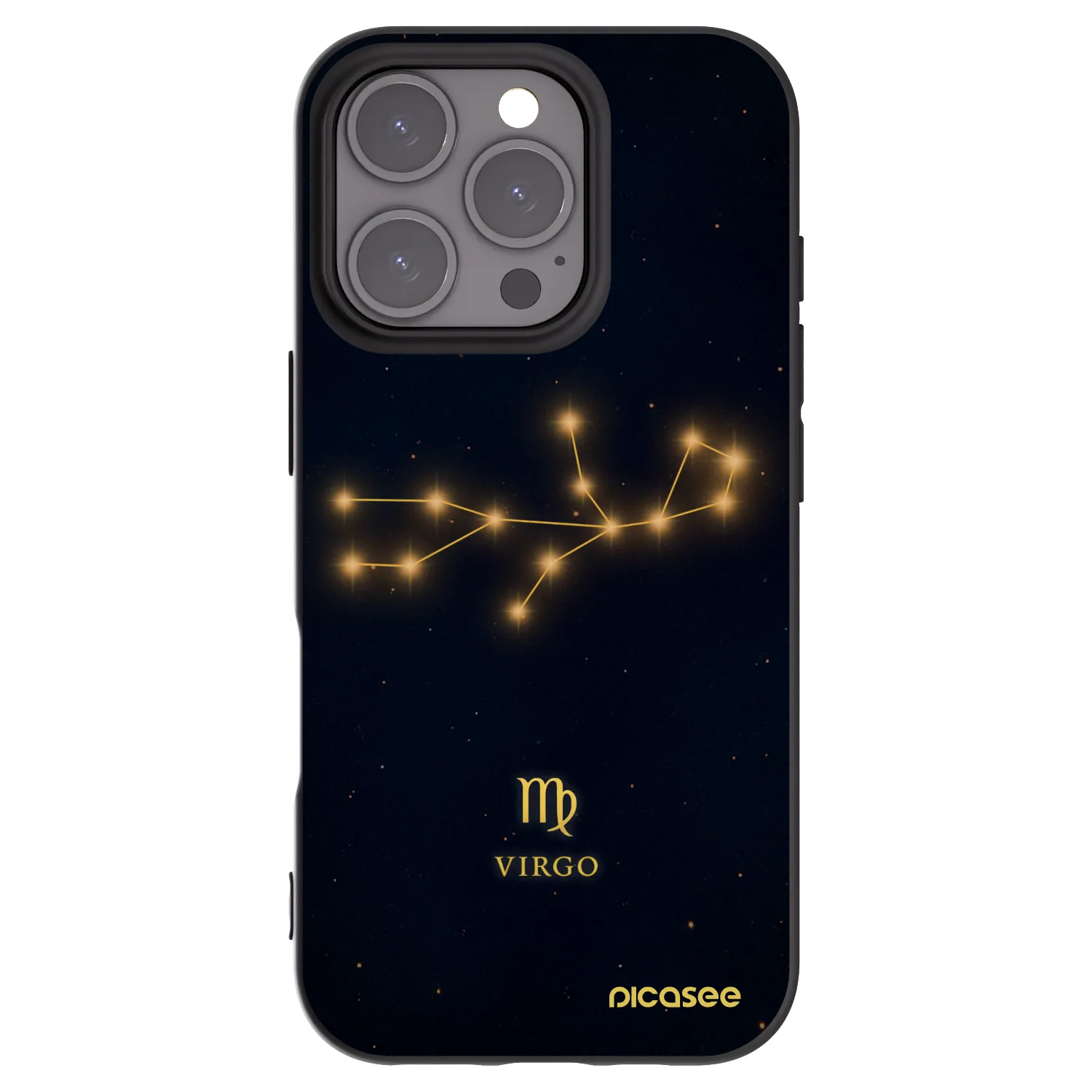 Picasee Μαύρη θήκη σιλικόνης για Apple iPhone 16 Pro - VIRGO