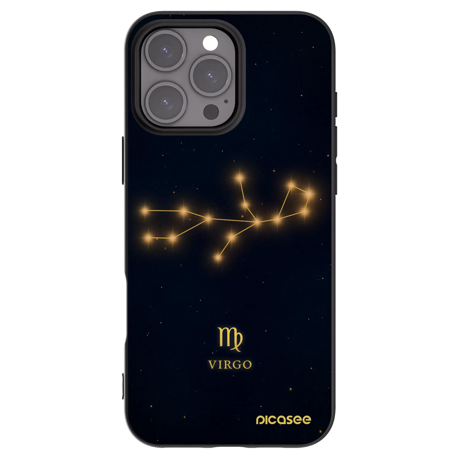Picasee Μαύρη θήκη σιλικόνης για Apple iPhone 16 Pro Max - VIRGO