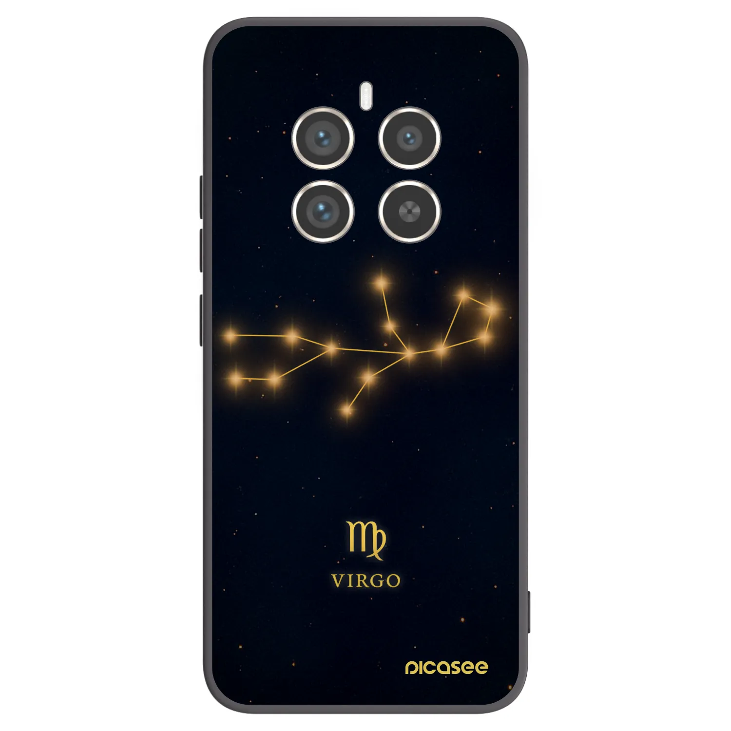 Picasee Μαύρη θήκη σιλικόνης για Realme 12 Pro 5G - VIRGO