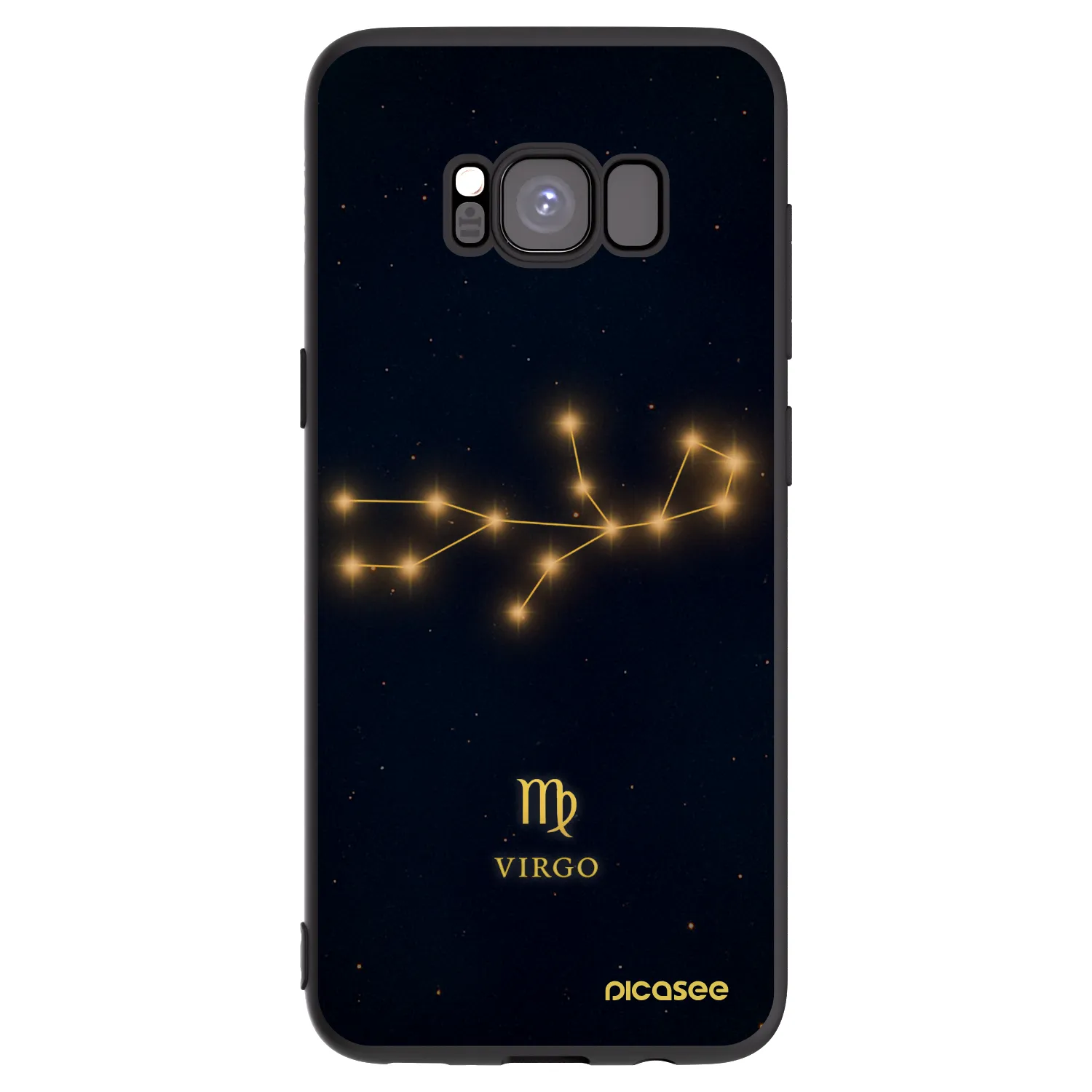 Picasee Μαύρη θήκη σιλικόνης για Samsung Galaxy S8 G950F - VIRGO