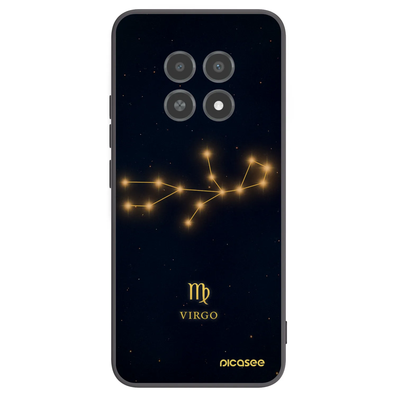 Picasee Μαύρη θήκη σιλικόνης για Realme 12X - VIRGO
