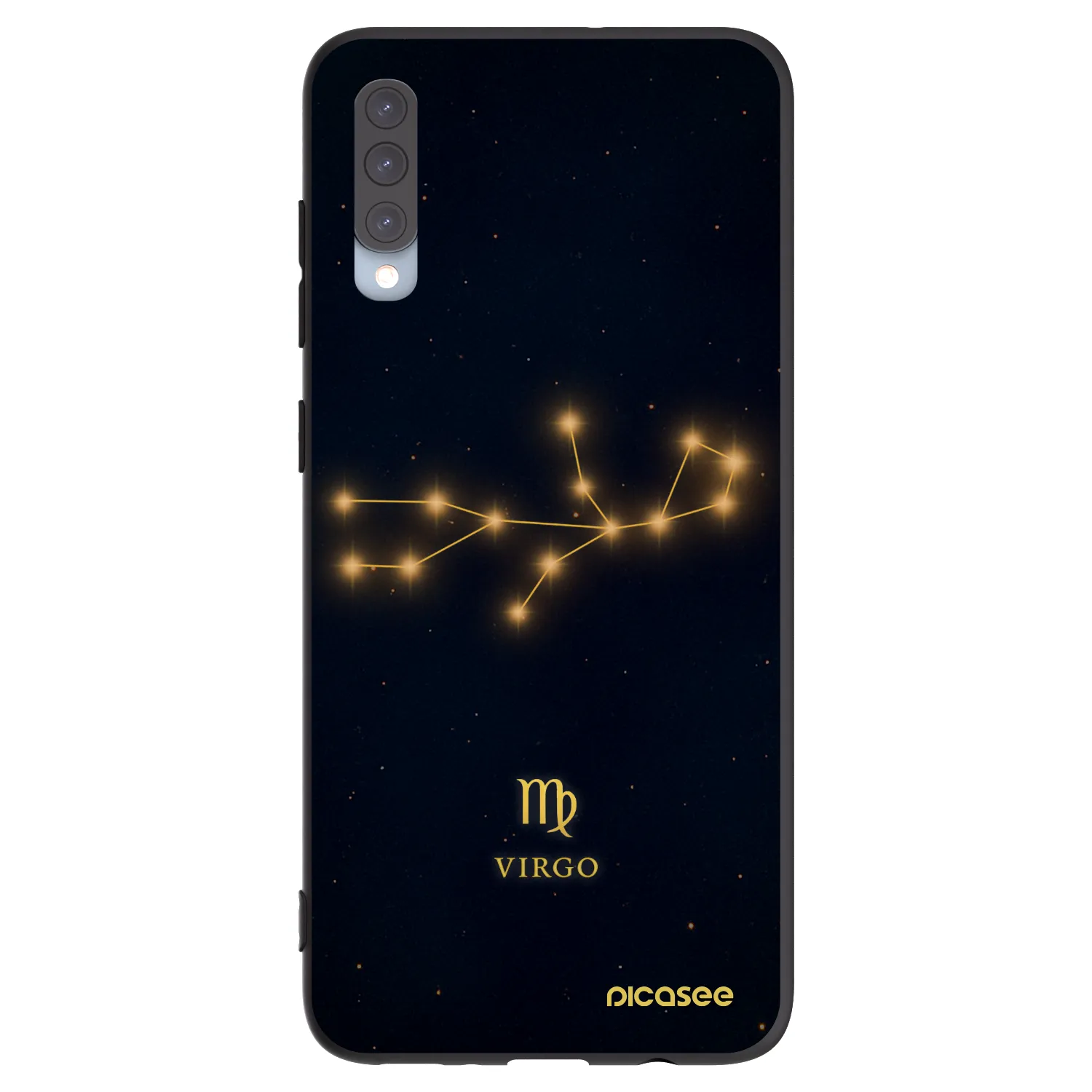 Picasee Μαύρη θήκη σιλικόνης για Samsung Galaxy A70 A705F - VIRGO