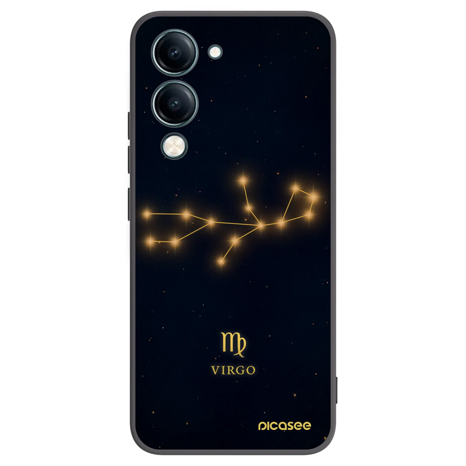 Picasee Μαύρη θήκη σιλικόνης για Vivo Y29s 5G - VIRGO