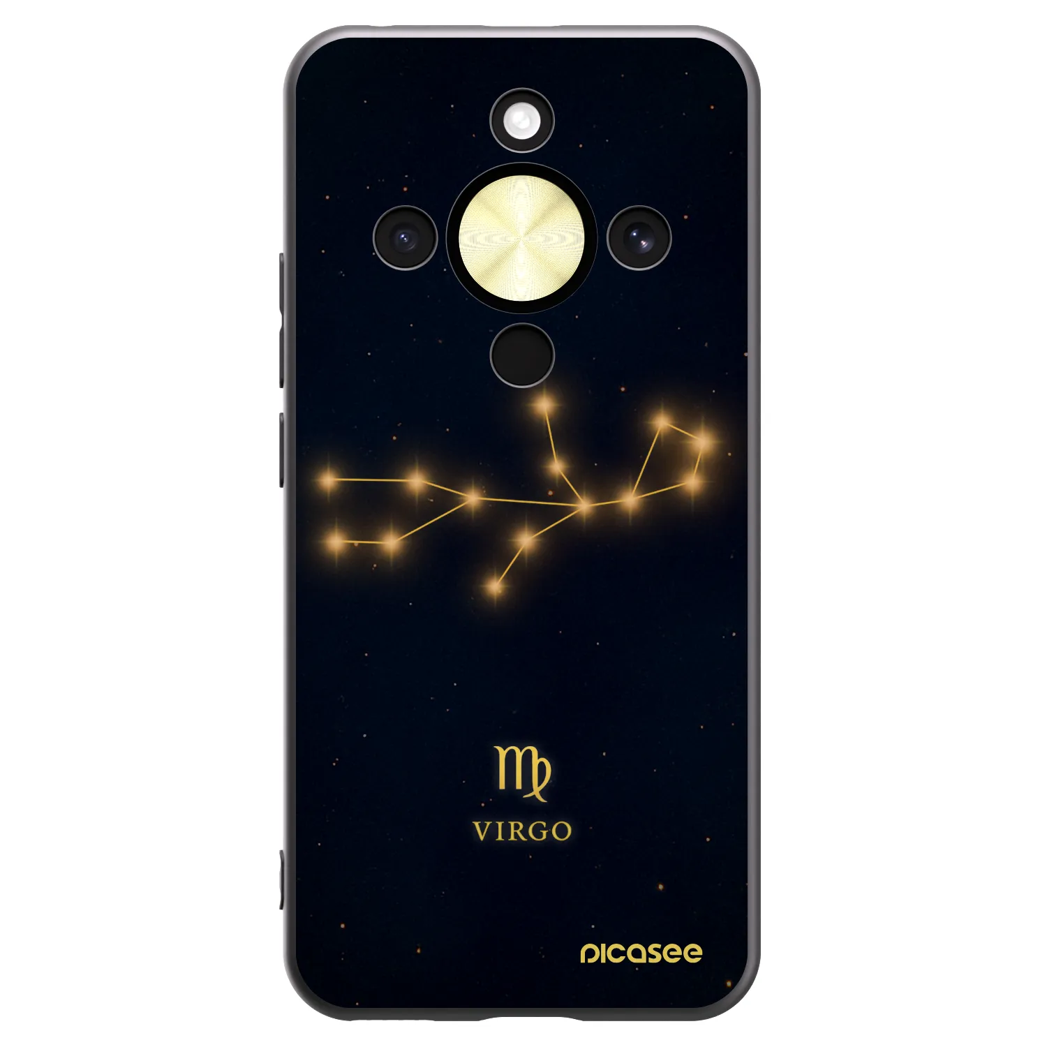 Picasee Μαύρη θήκη σιλικόνης για Honor Magic8 Lite 5G - VIRGO