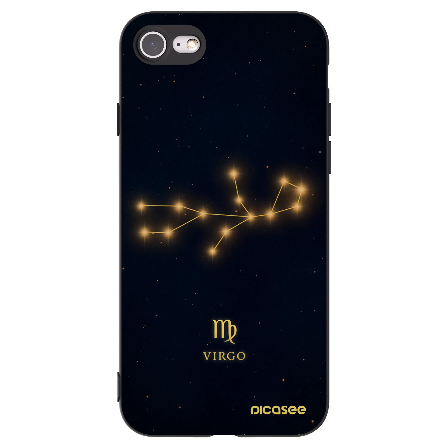 Picasee Μαύρη θήκη σιλικόνης για Apple iPhone SE 2020 - VIRGO