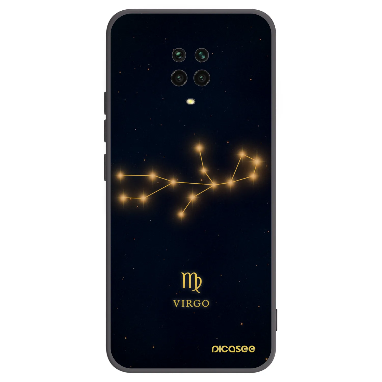 Picasee Μαύρη θήκη σιλικόνης για Xiaomi Redmi Note 9 Pro - VIRGO
