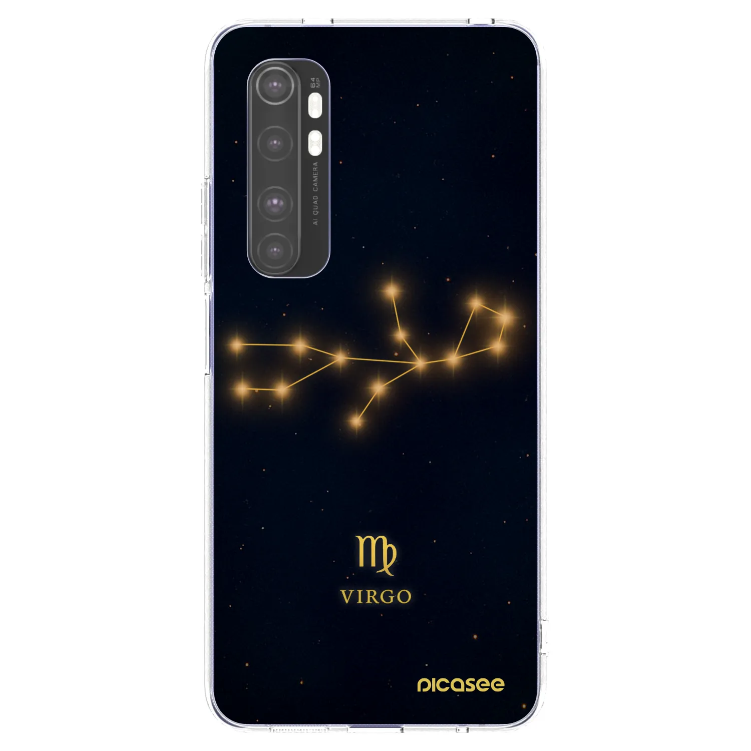 Picasee διαφανής θήκη σιλικόνης Xiaomi Mi Note 10 Lite - VIRGO
