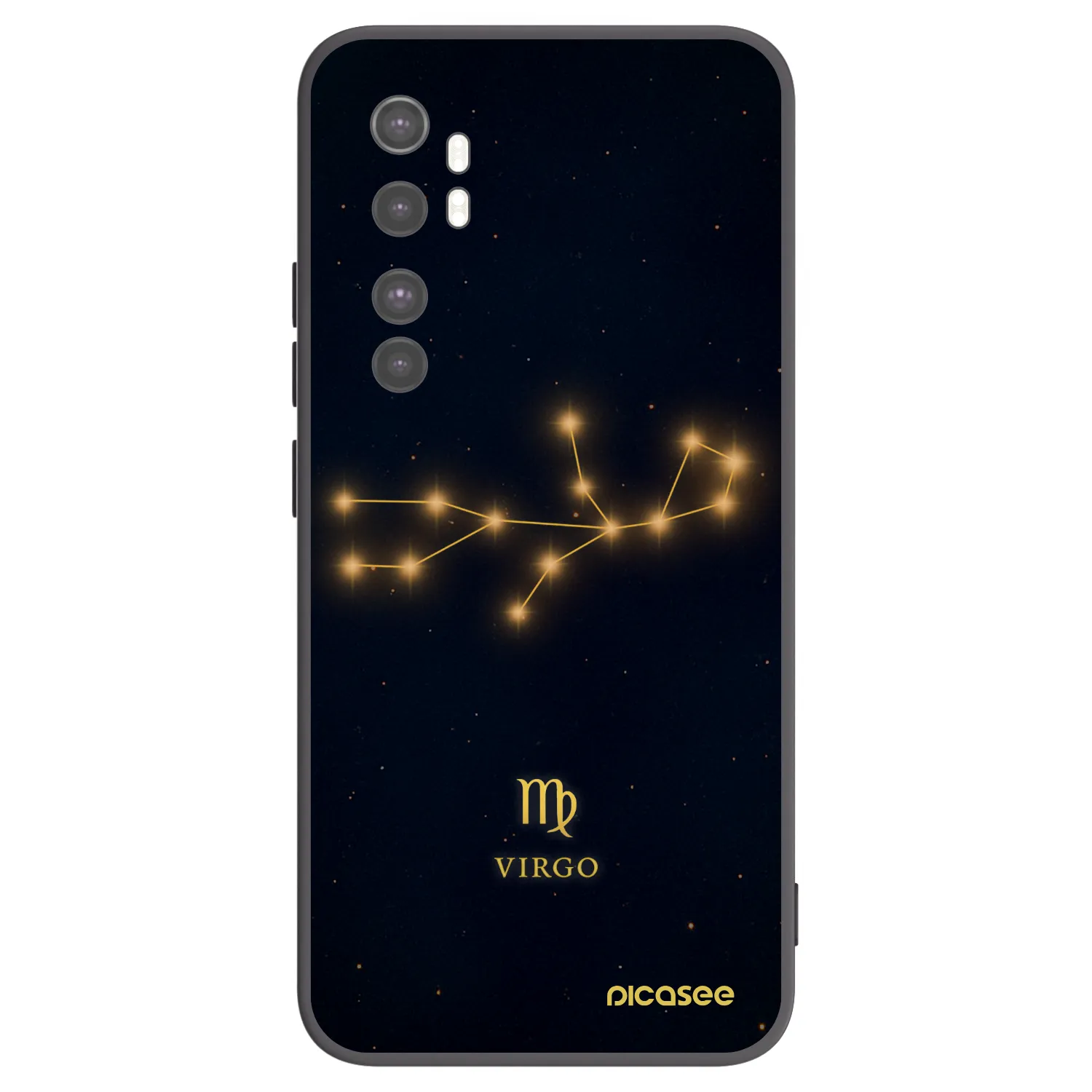 Picasee Μαύρη θήκη σιλικόνης για Xiaomi Mi Note 10 Lite - VIRGO
