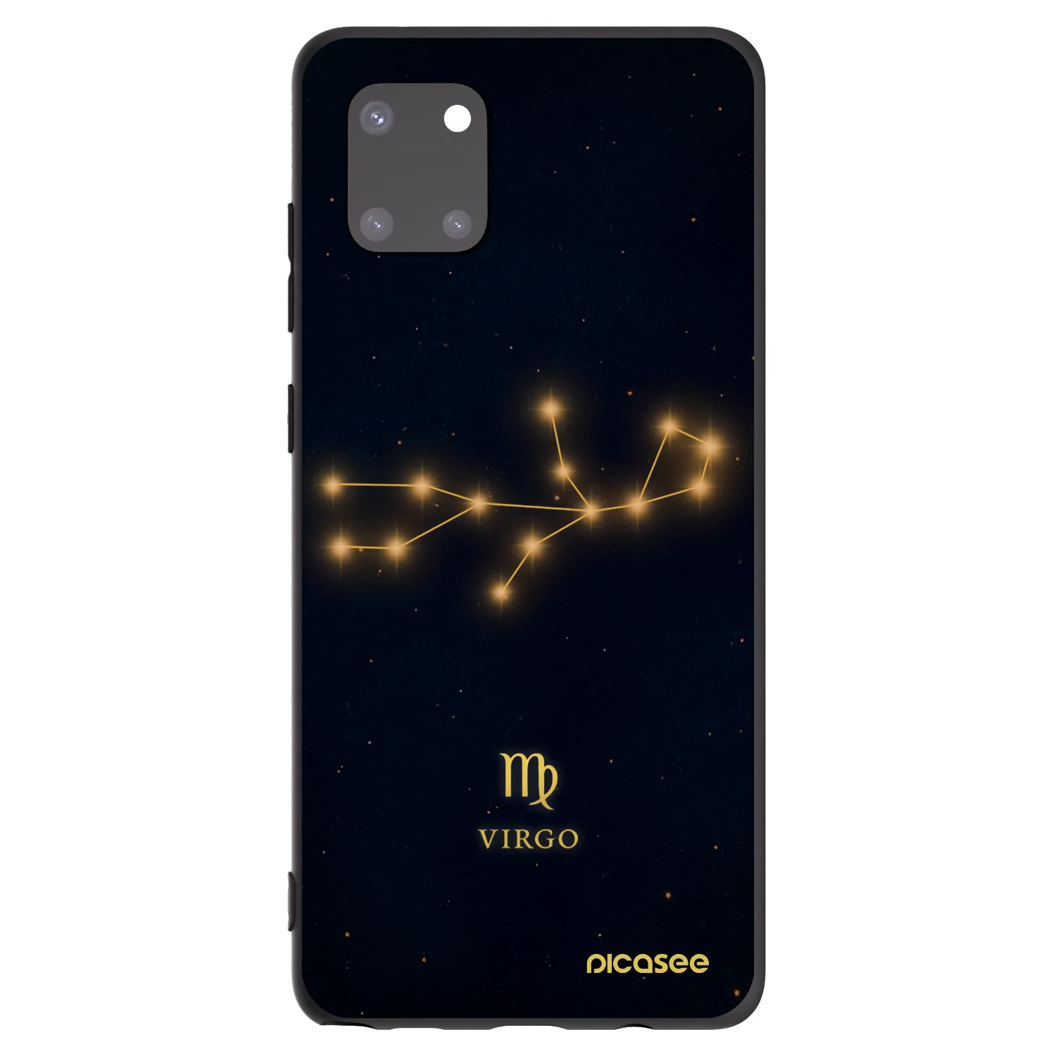 Picasee Μαύρη θήκη σιλικόνης για Samsung Galaxy Note 10 Lite N770F - VIRGO
