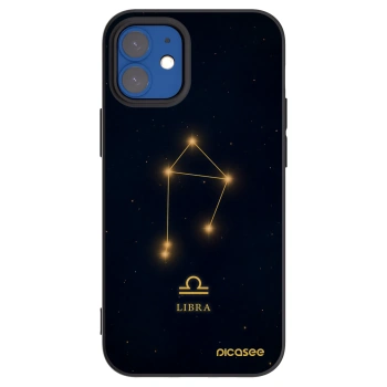 Picasee Μαύρη θήκη σιλικόνης για Apple iPhone 12 mini - LIBRA