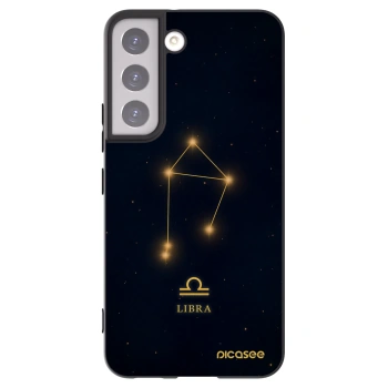 Picasee Μαύρη θήκη σιλικόνης για Samsung Galaxy S22 5G - LIBRA