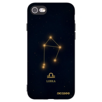 Picasee Μαύρη θήκη σιλικόνης για Apple iPhone SE 2022 - LIBRA