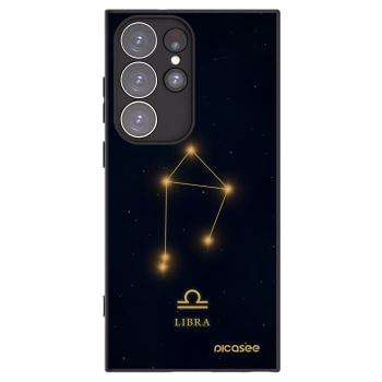 Picasee Μαύρη θήκη σιλικόνης για Samsung Galaxy S23 Ultra 5G - LIBRA