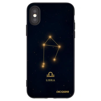 Picasee Μαύρη θήκη σιλικόνης για Apple iPhone X/XS - LIBRA