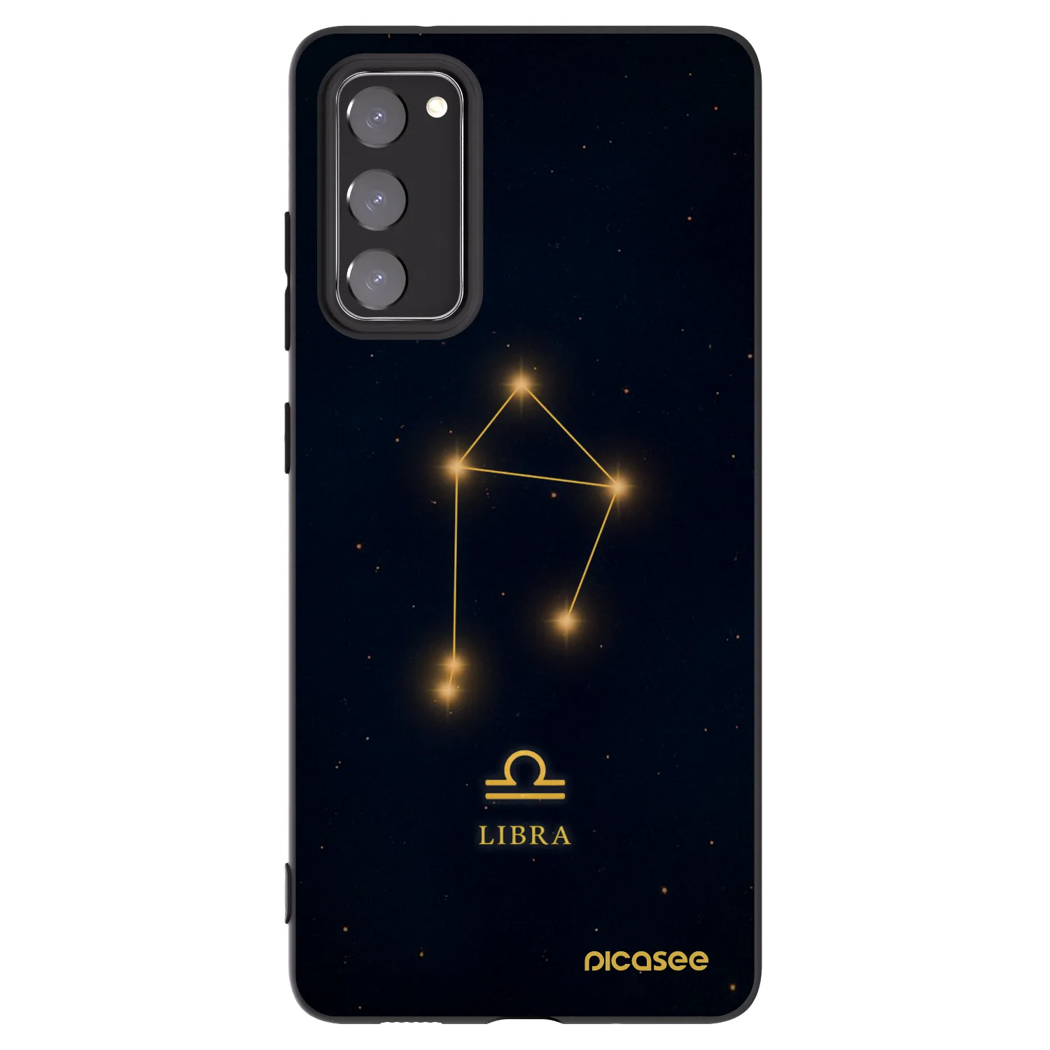 Picasee Μαύρη θήκη σιλικόνης για Samsung Galaxy S20 FE - LIBRA