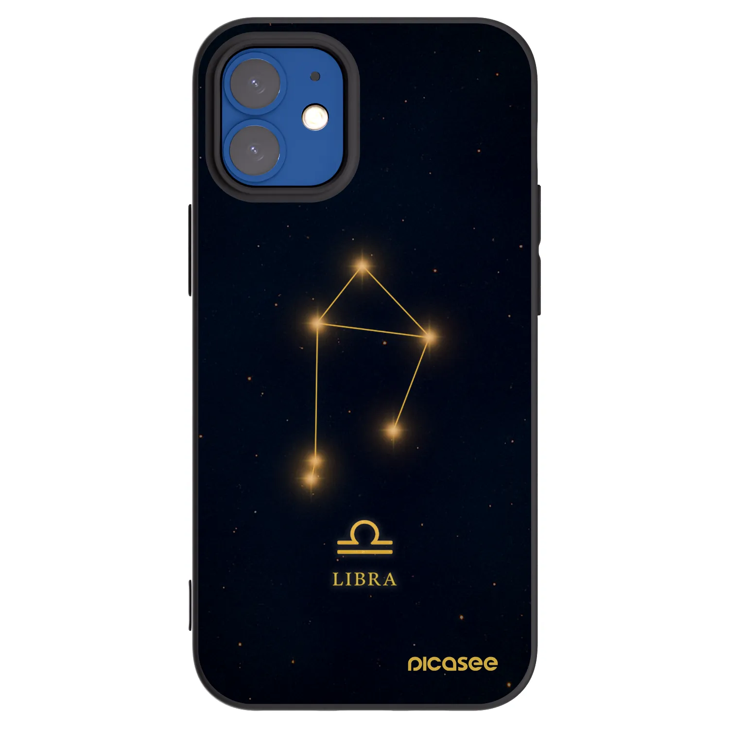 Picasee Μαύρη θήκη σιλικόνης για Apple iPhone 12 mini - LIBRA