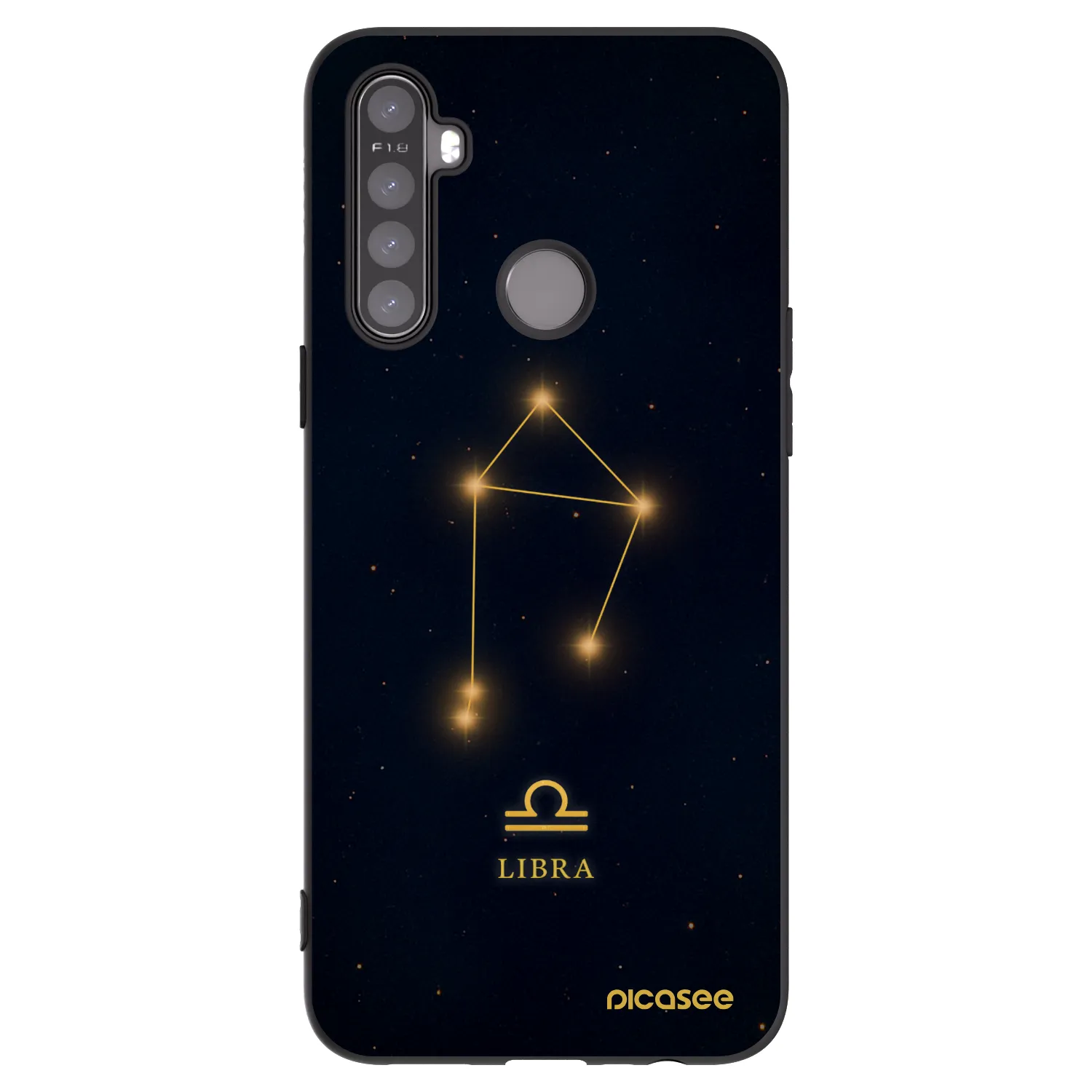 Picasee Μαύρη θήκη σιλικόνης για Realme 6i - LIBRA