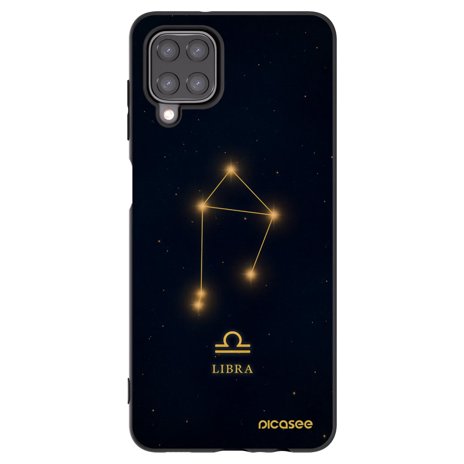 Picasee Μαύρη θήκη σιλικόνης για Samsung Galaxy A12 A125F - LIBRA