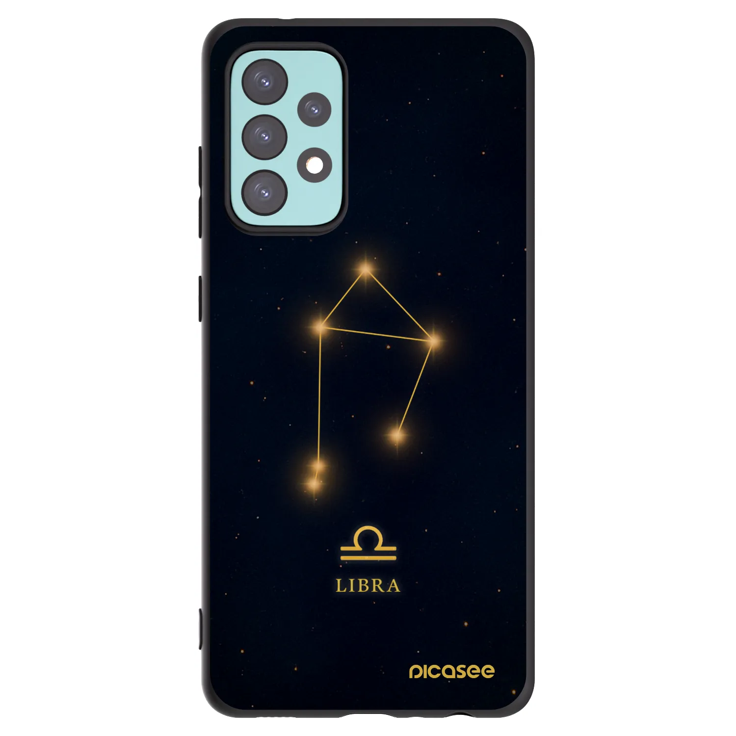 Picasee Μαύρη θήκη σιλικόνης για Samsung Galaxy A72 A725F - LIBRA