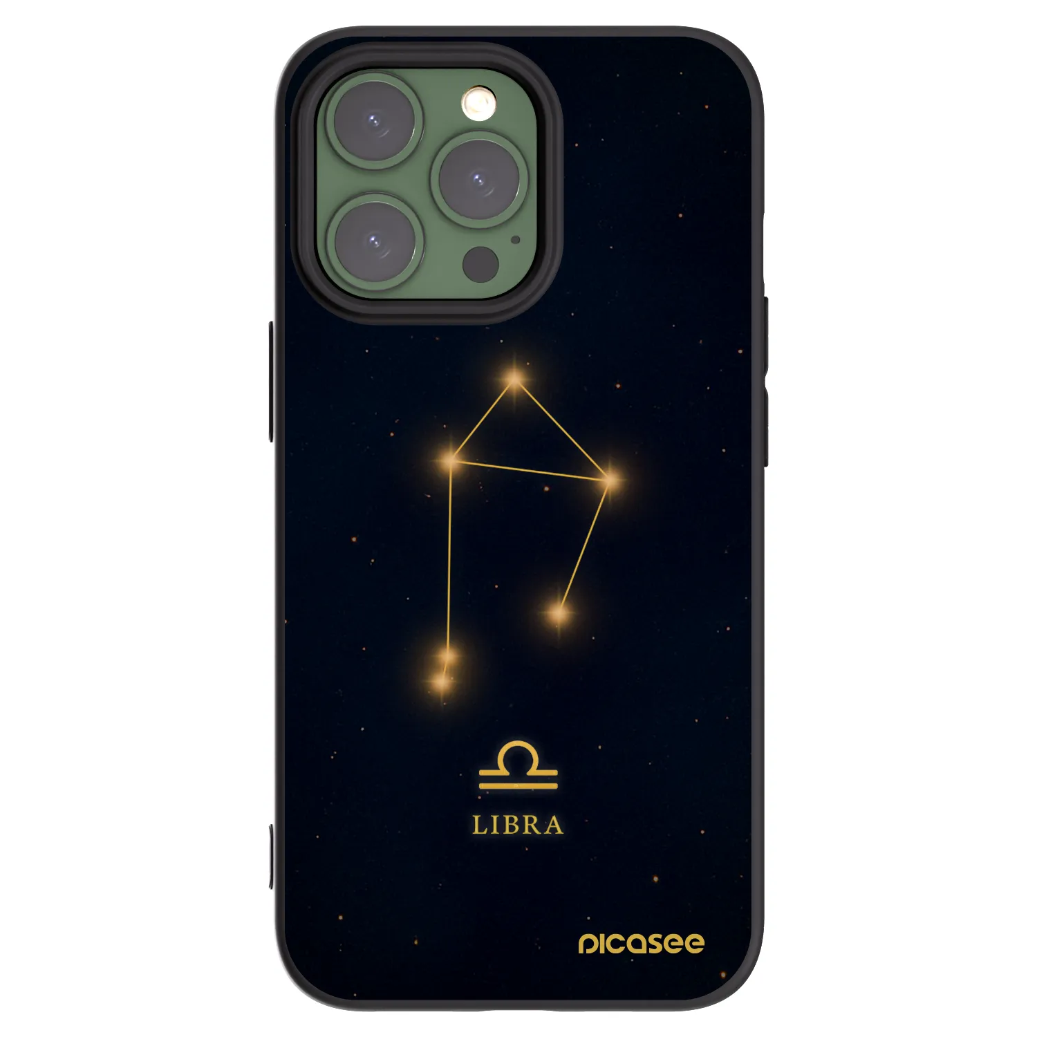 Picasee Μαύρη θήκη σιλικόνης για Apple iPhone 13 Pro - LIBRA