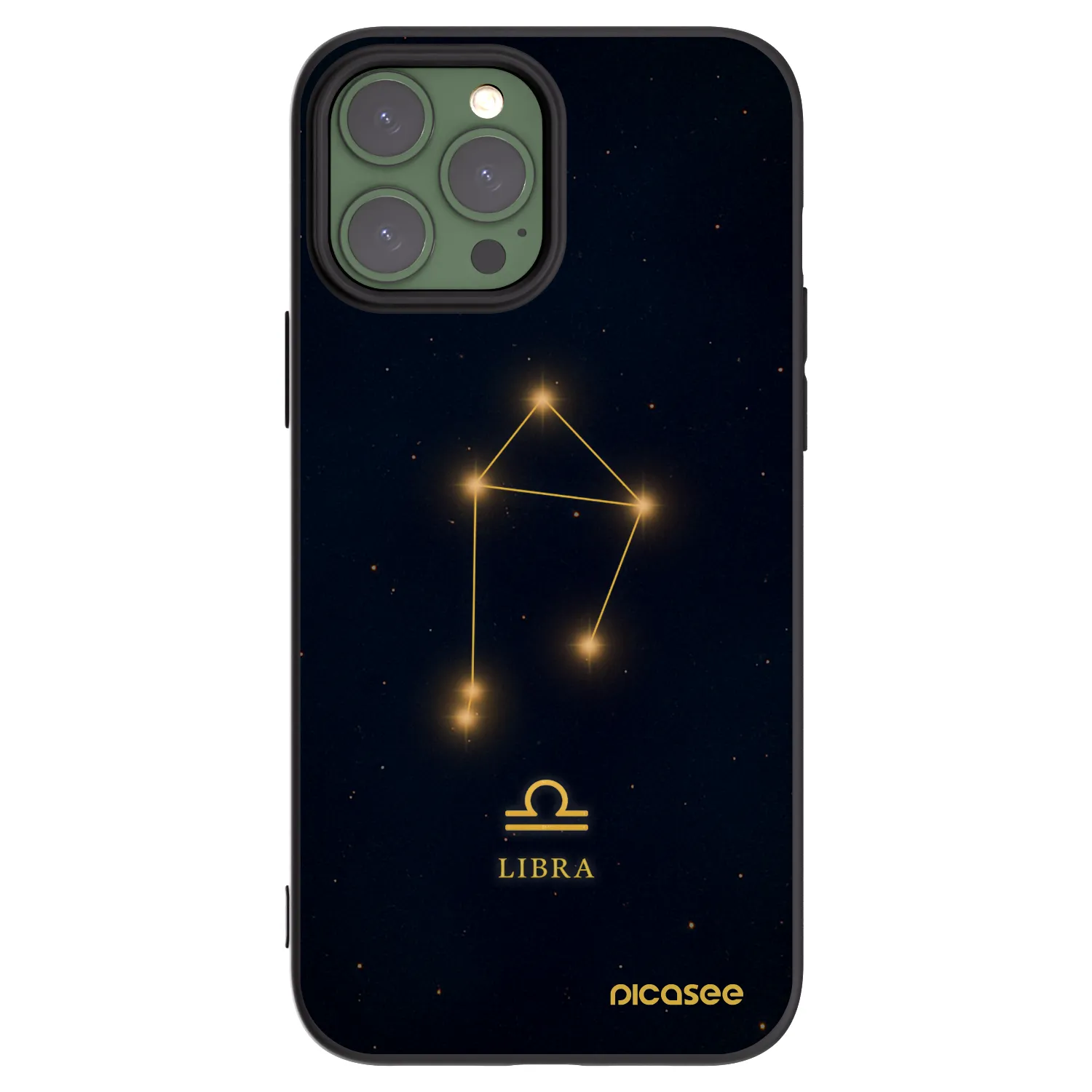 Picasee Μαύρη θήκη σιλικόνης για Apple iPhone 13 Pro Max - LIBRA