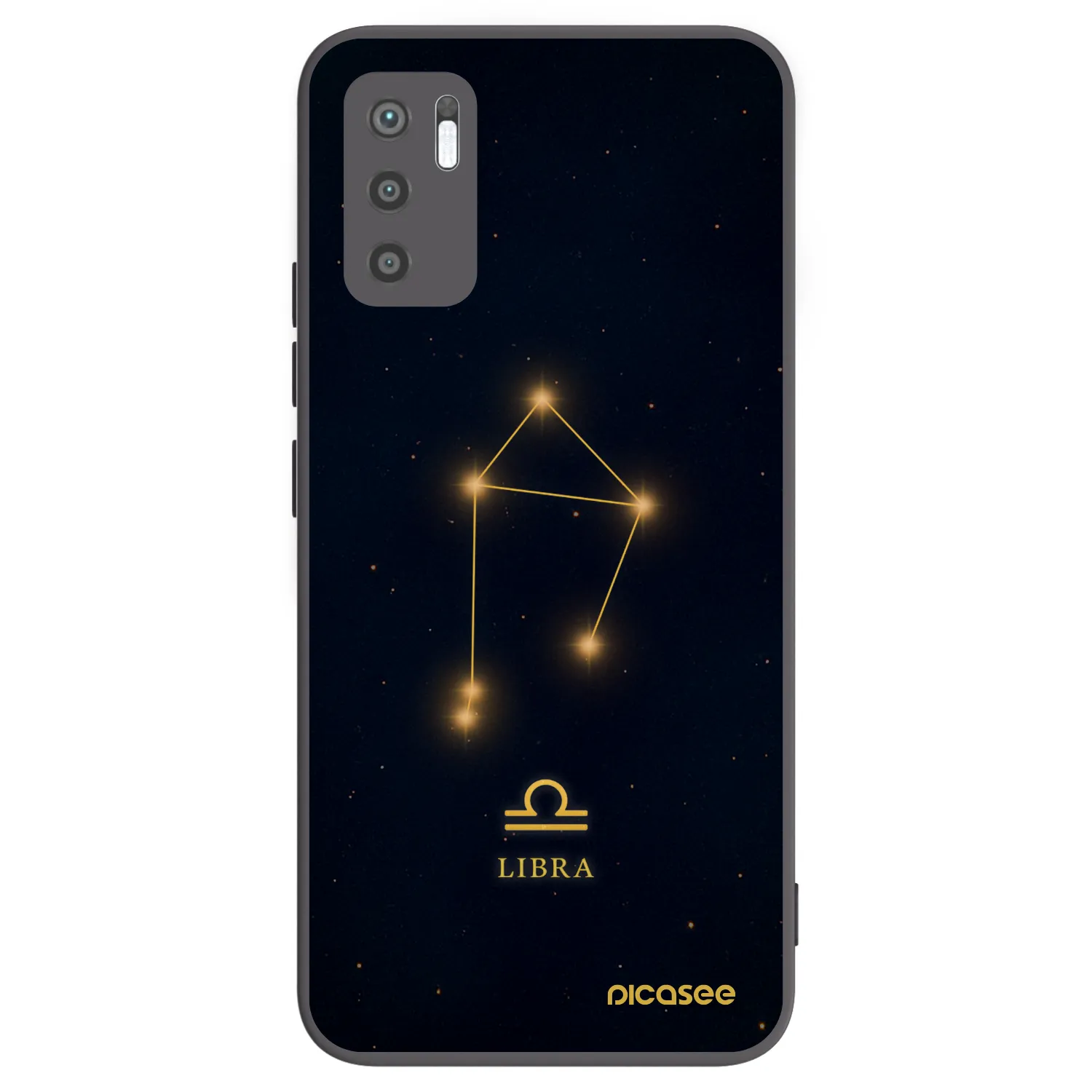 Picasee Μαύρη θήκη σιλικόνης για Xiaomi Redmi Note 10 5G - LIBRA
