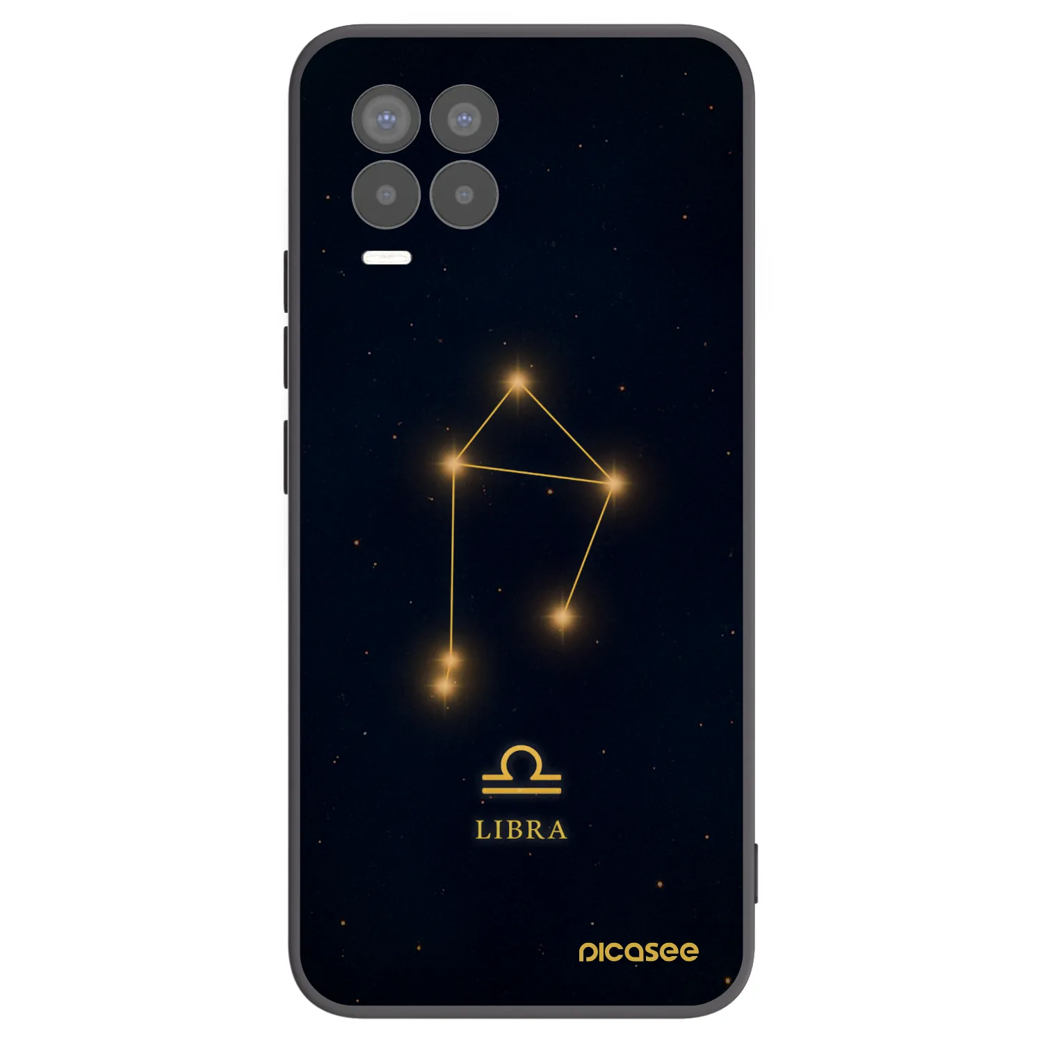 Picasee Μαύρη θήκη σιλικόνης για Realme 8 4G - LIBRA