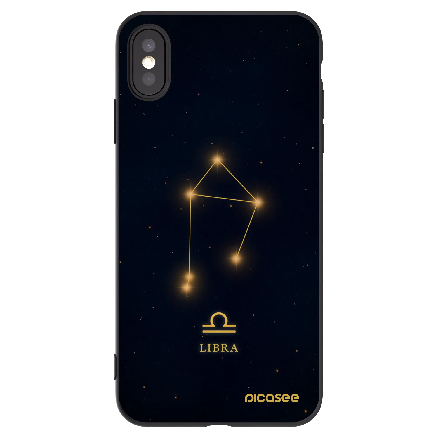 Picasee Μαύρη θήκη σιλικόνης για Apple iPhone XS Max - LIBRA