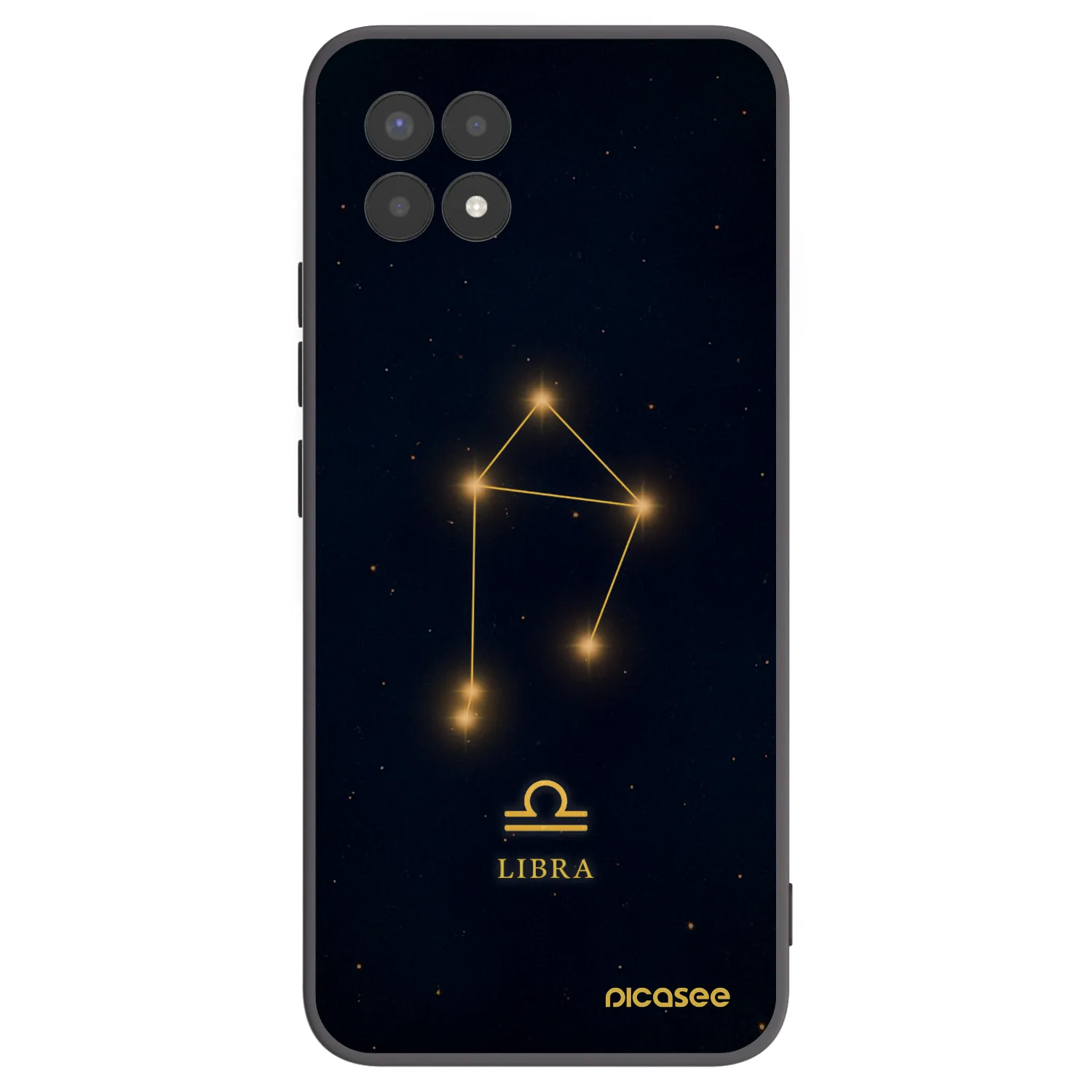 Picasee Μαύρη θήκη σιλικόνης για Realme 8i - LIBRA