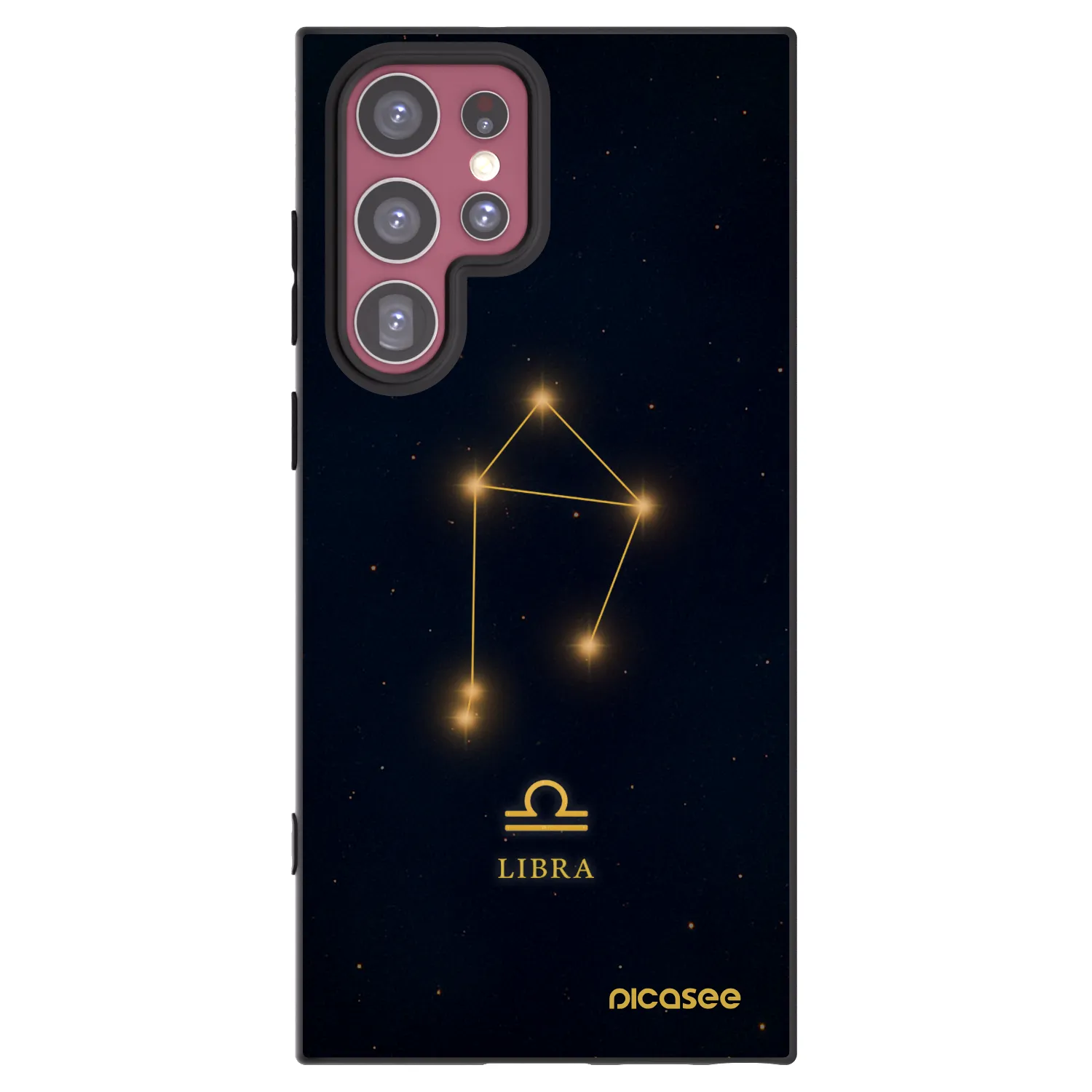 Picasee Μαύρη θήκη σιλικόνης για Samsung Galaxy S22 Ultra 5G - LIBRA