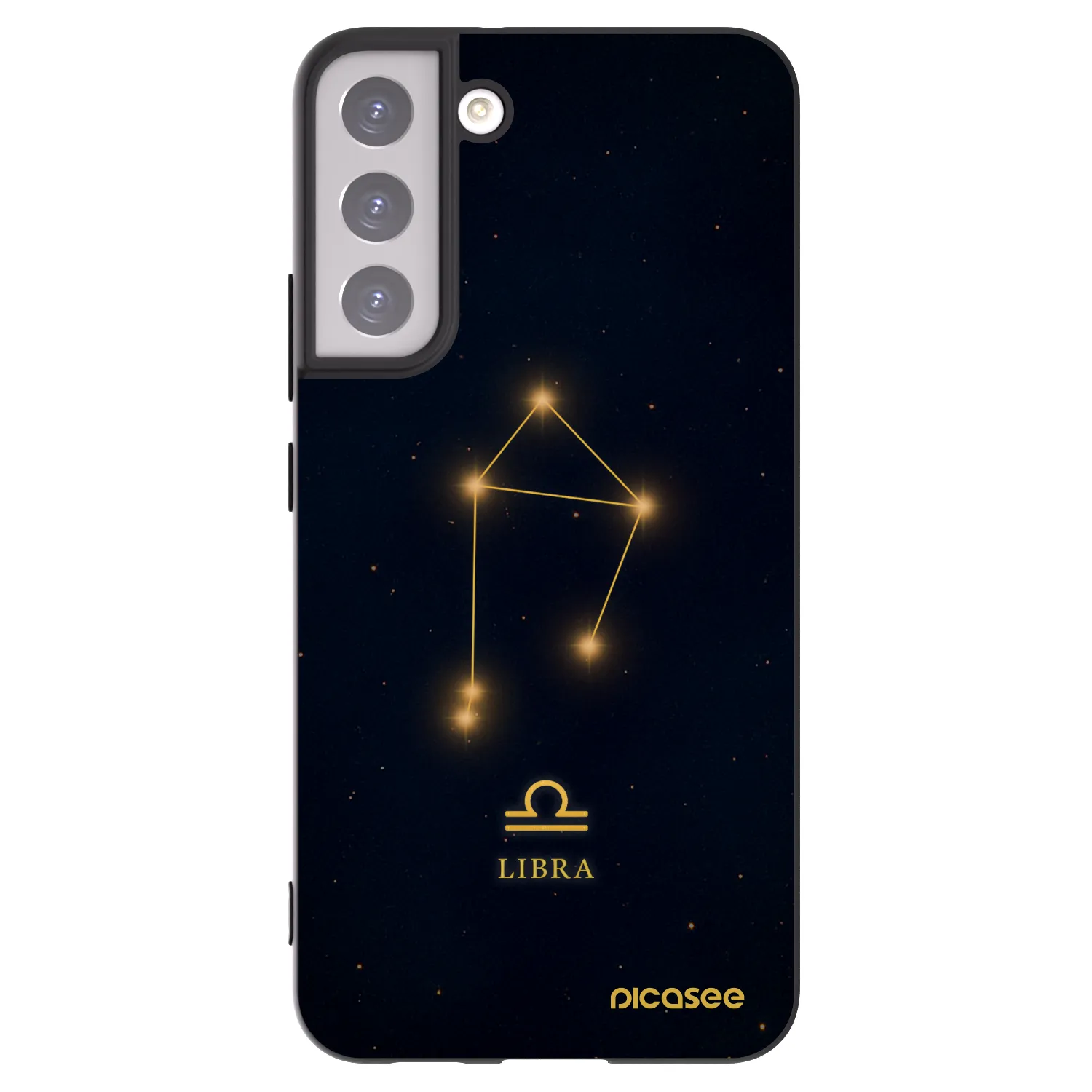 Picasee Μαύρη θήκη σιλικόνης για Samsung Galaxy S22+ 5G - LIBRA