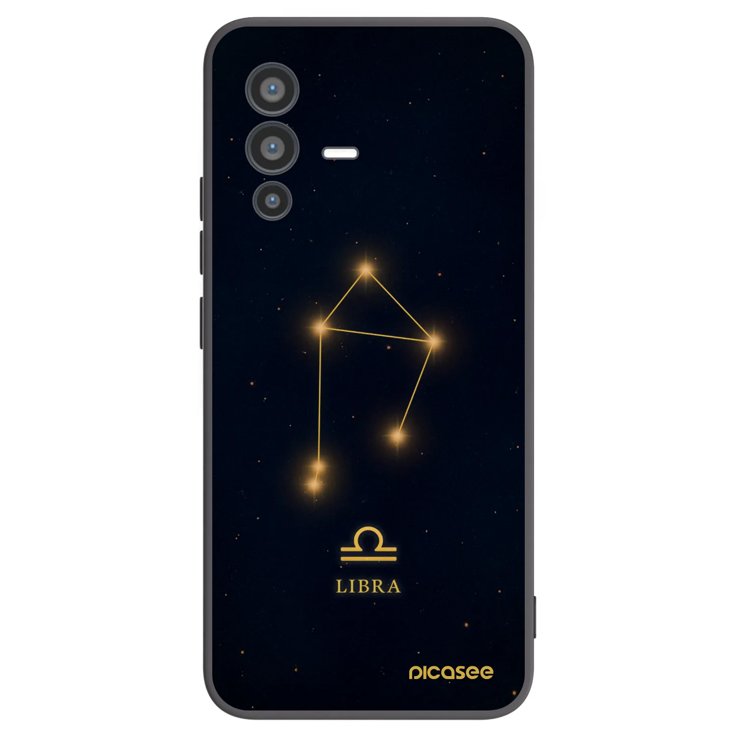 Picasee Μαύρη θήκη σιλικόνης για Vivo V23 5G - LIBRA