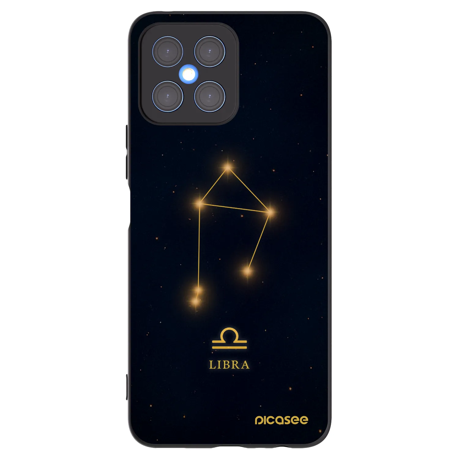 Picasee Μαύρη θήκη σιλικόνης για Honor X8 4G - LIBRA